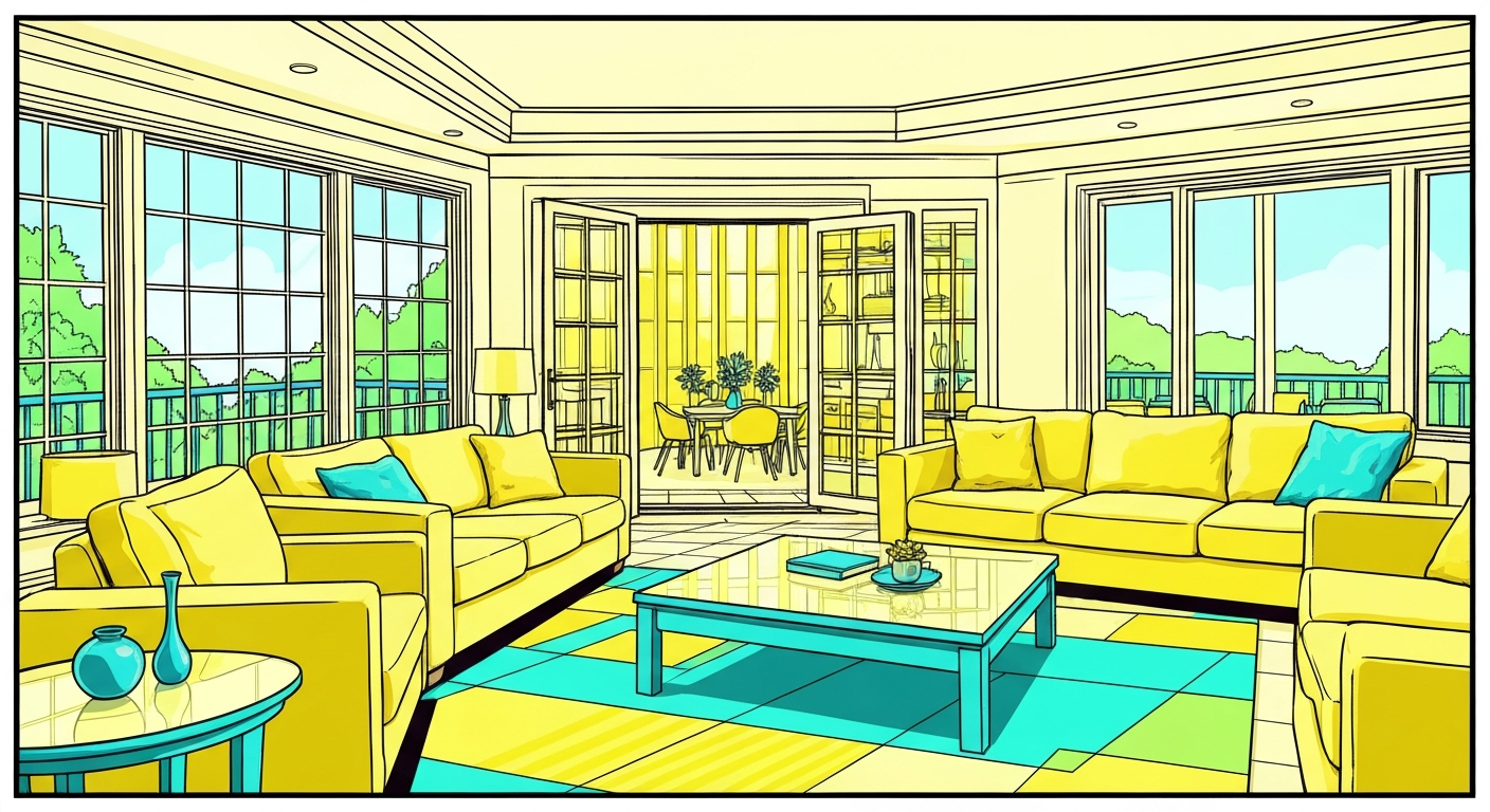Sparkling clean living room