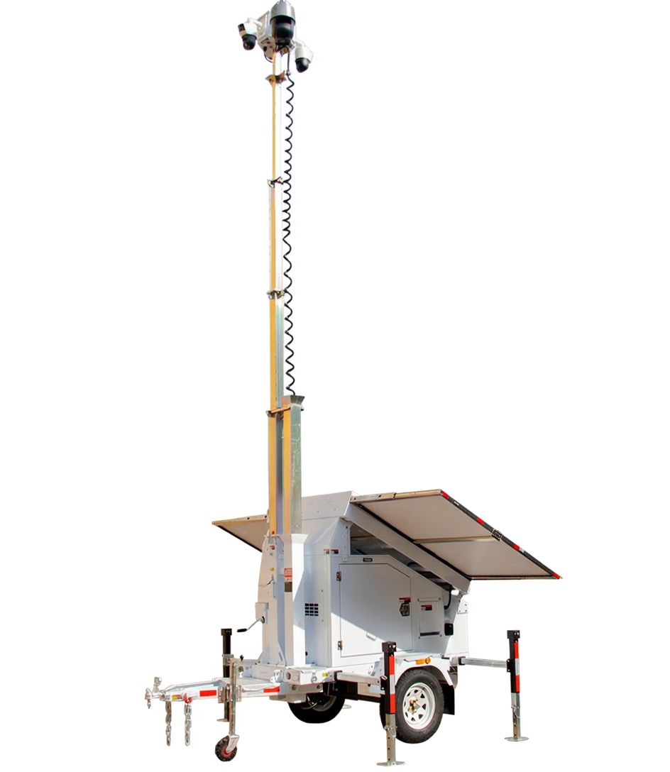 NomiTrailer with mast raised showing camera system