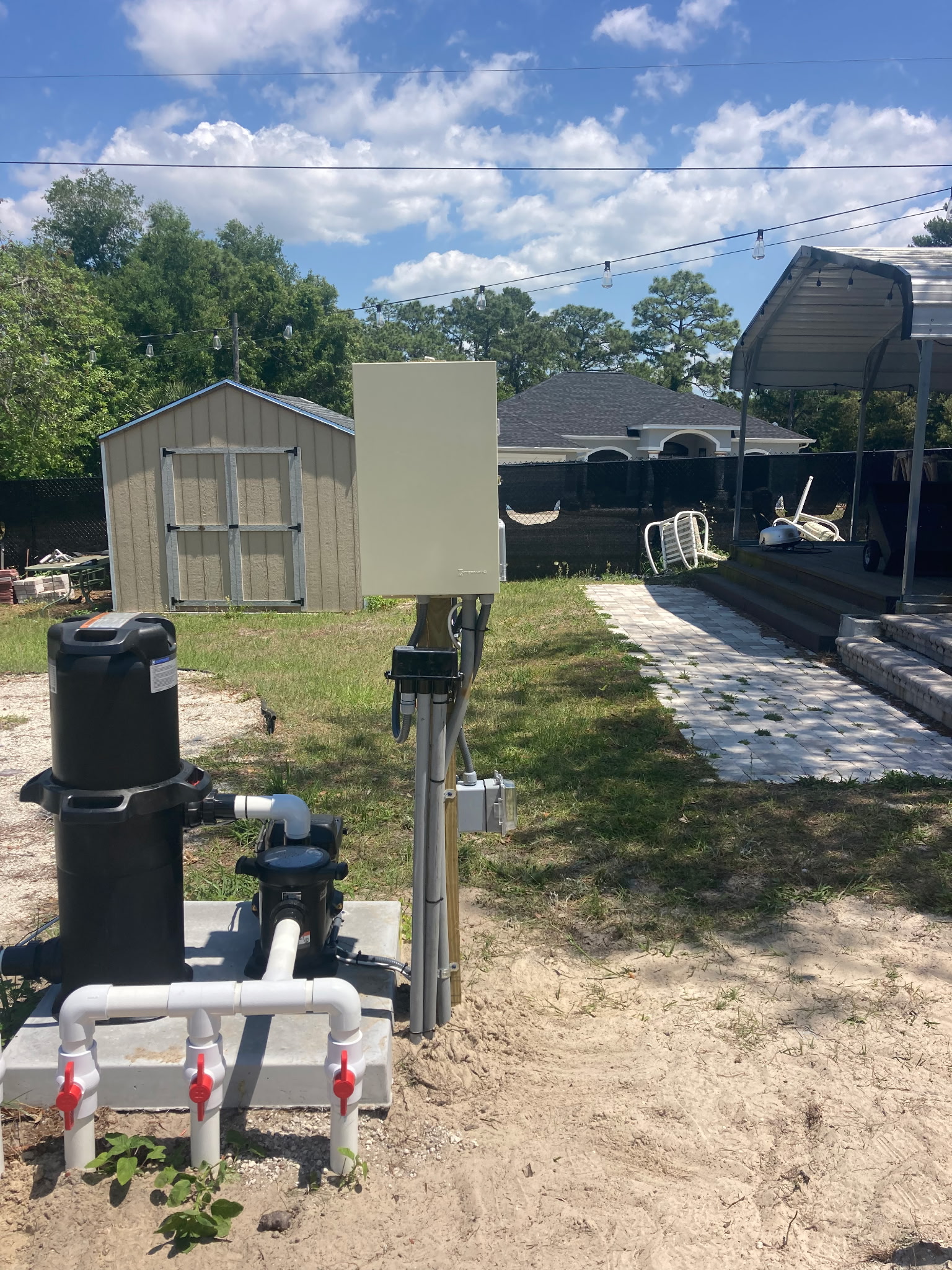 Residential pool pump and filter electrical panel — DRC Electric Tampa