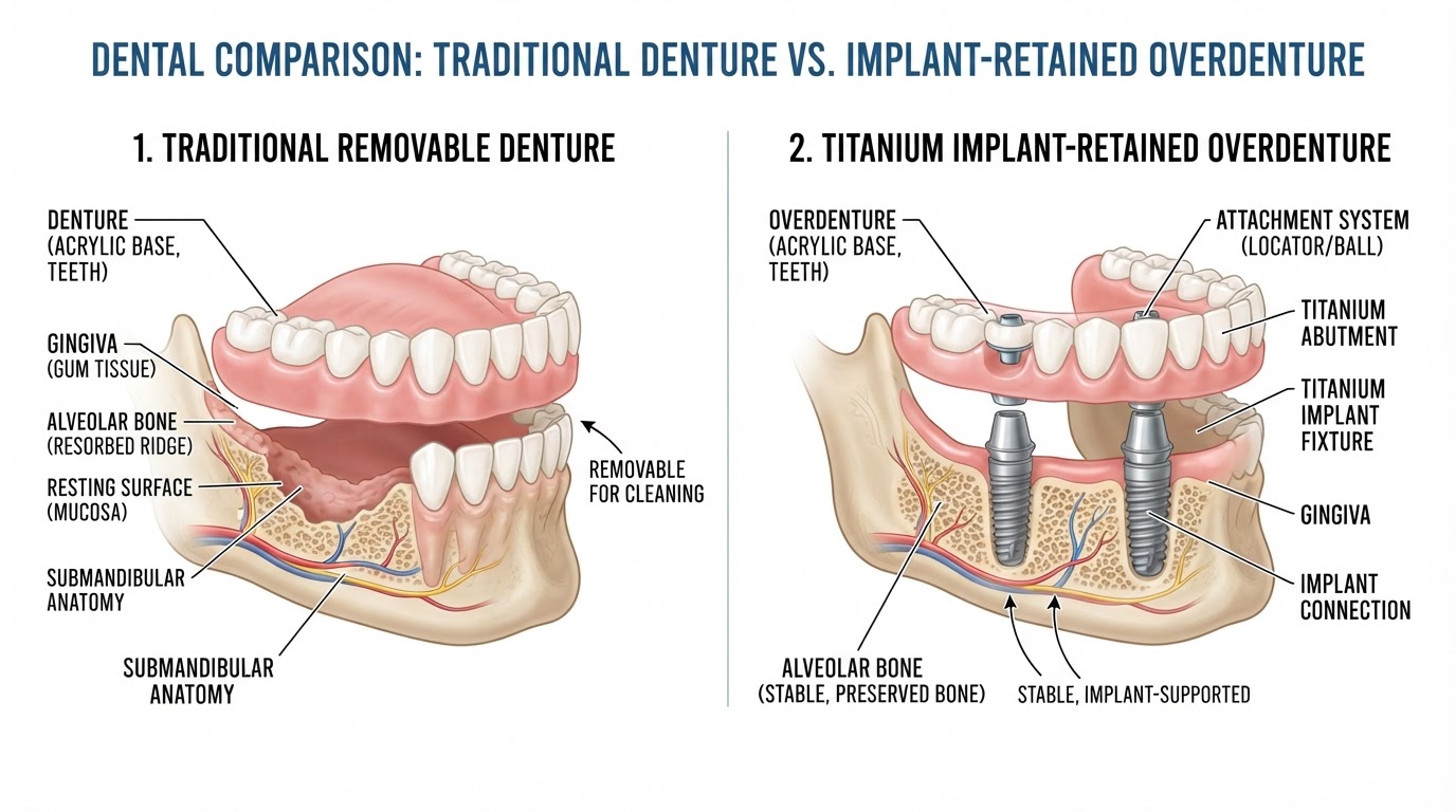 Implant Dentures vs. Traditional Dentures: Which is Right for You? — denture care article from Preston Dentures Melbourne
