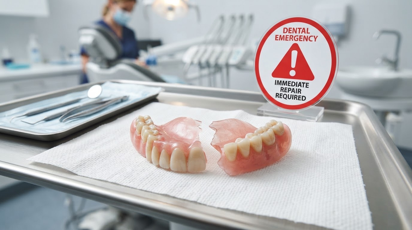 Emergency Denture Repair: What to Do When Your Denture Snaps — denture care article from Preston Dentures Melbourne