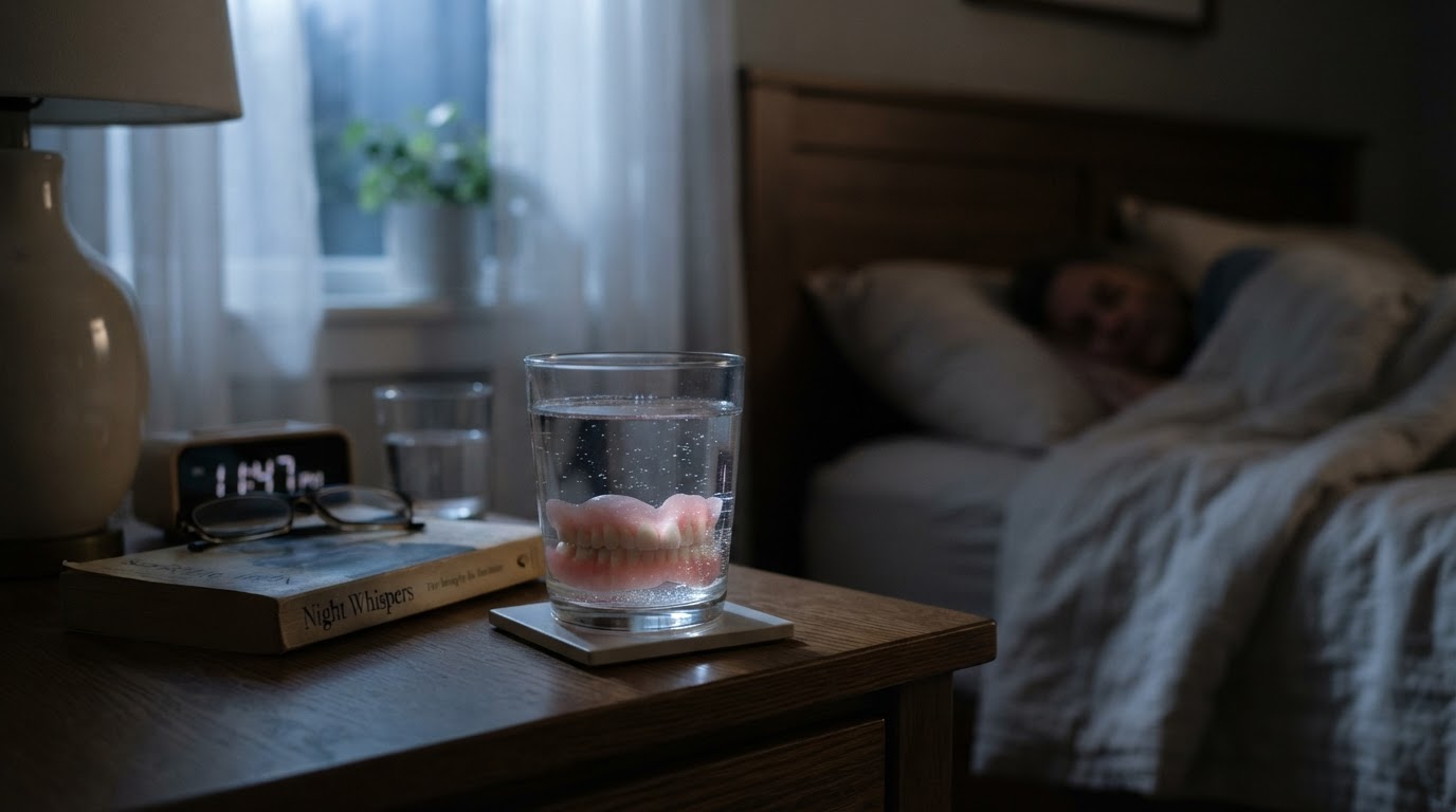 Can You Sleep with Dentures In? The Risks and Best Oral Hygiene Practices — denture care article from Preston Dentures Melbourne