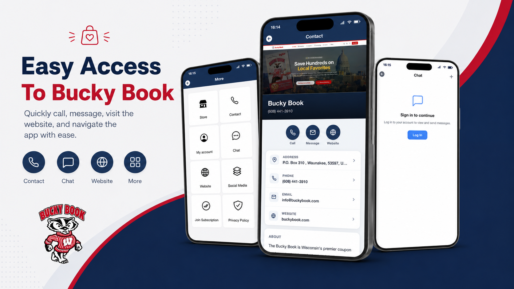 Easy Access to Bucky Book Mobile App