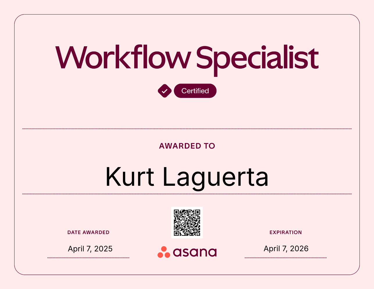Workflow Specialist — Certified