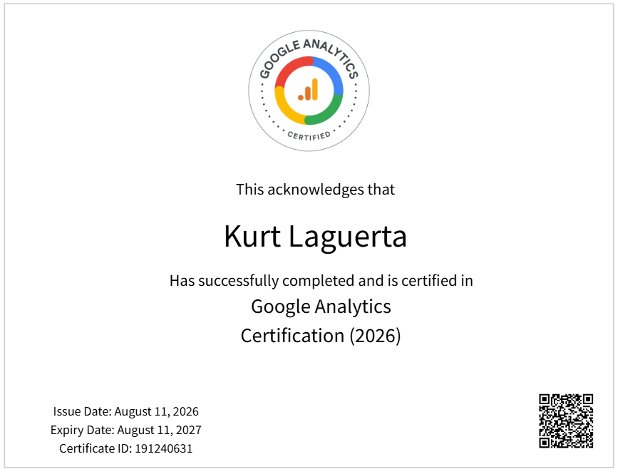 Google Analytics — Certified (2026)