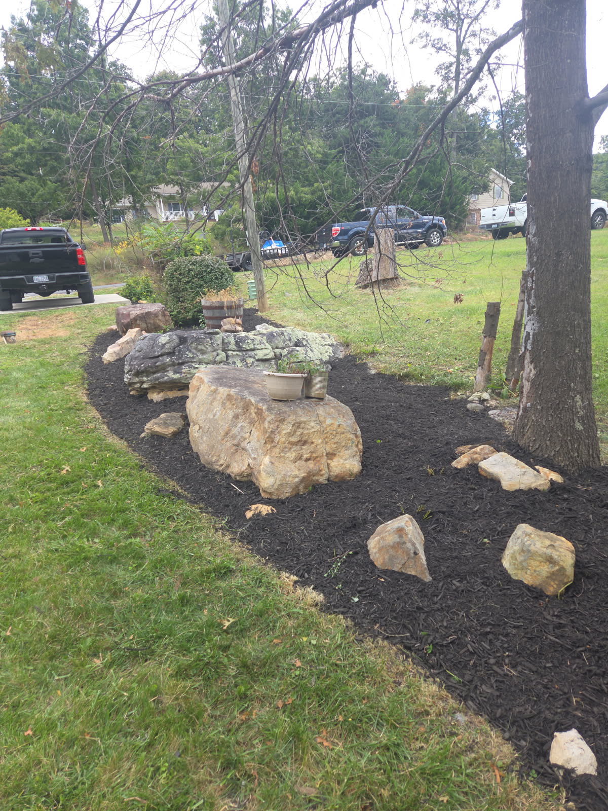 Natural Stone Landscape Feature - Lawn Man LLC Winchester VA