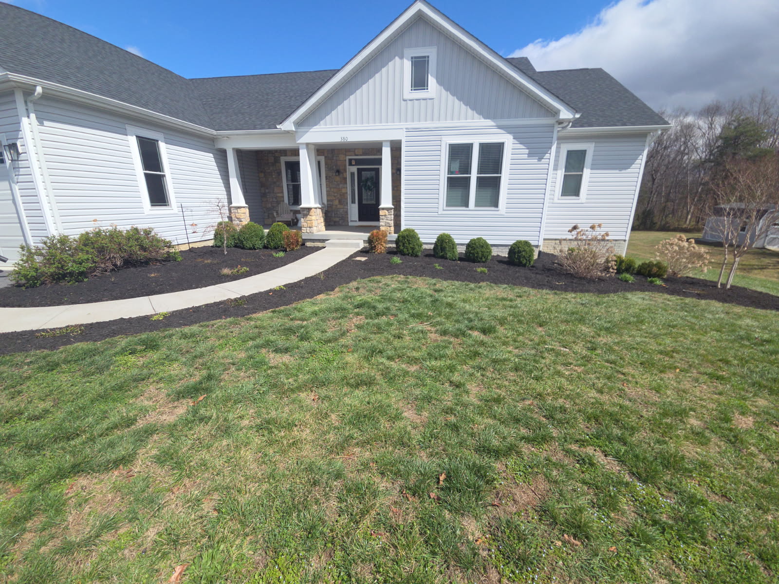 Light Blue House — Final Reveal - Lawn Man LLC Winchester VA
