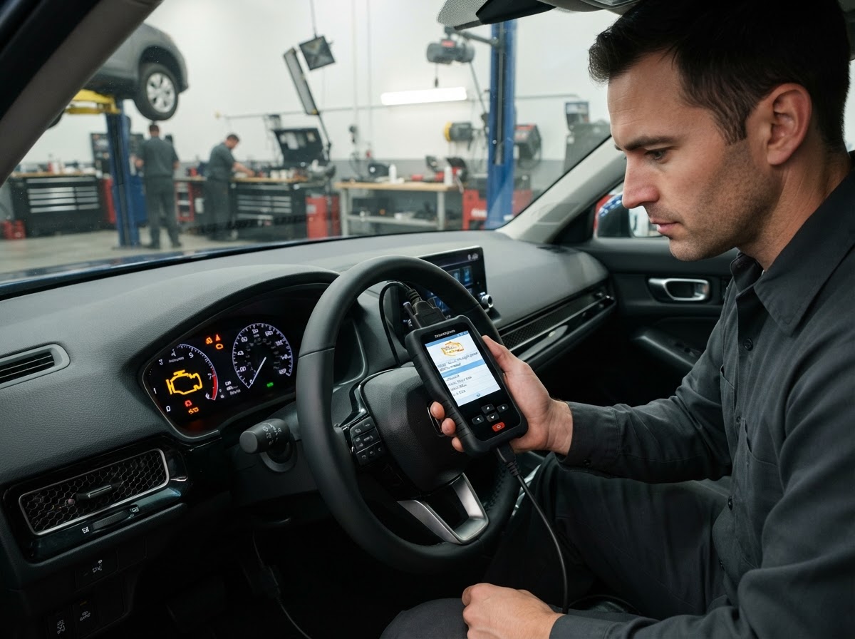 Check engine light diagnostics at Rollins Auto Repair in Windsor Locks, CT