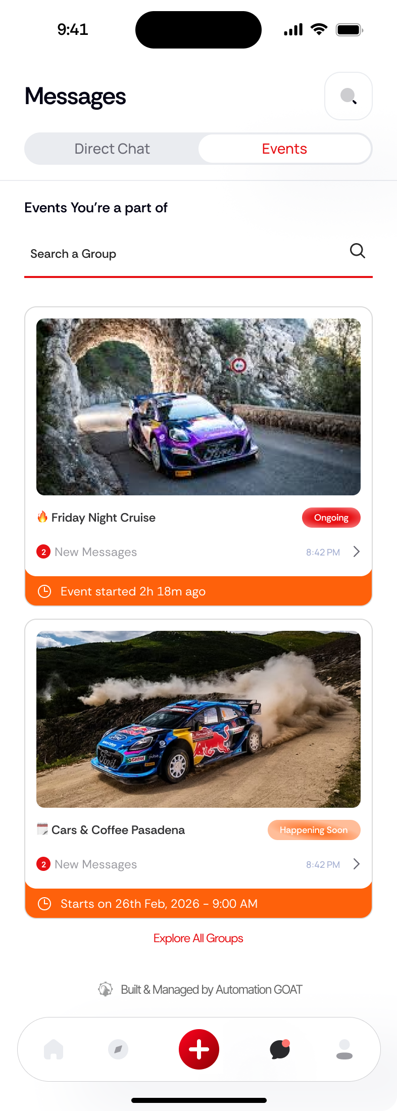 Torq Cartel App Messages & Events