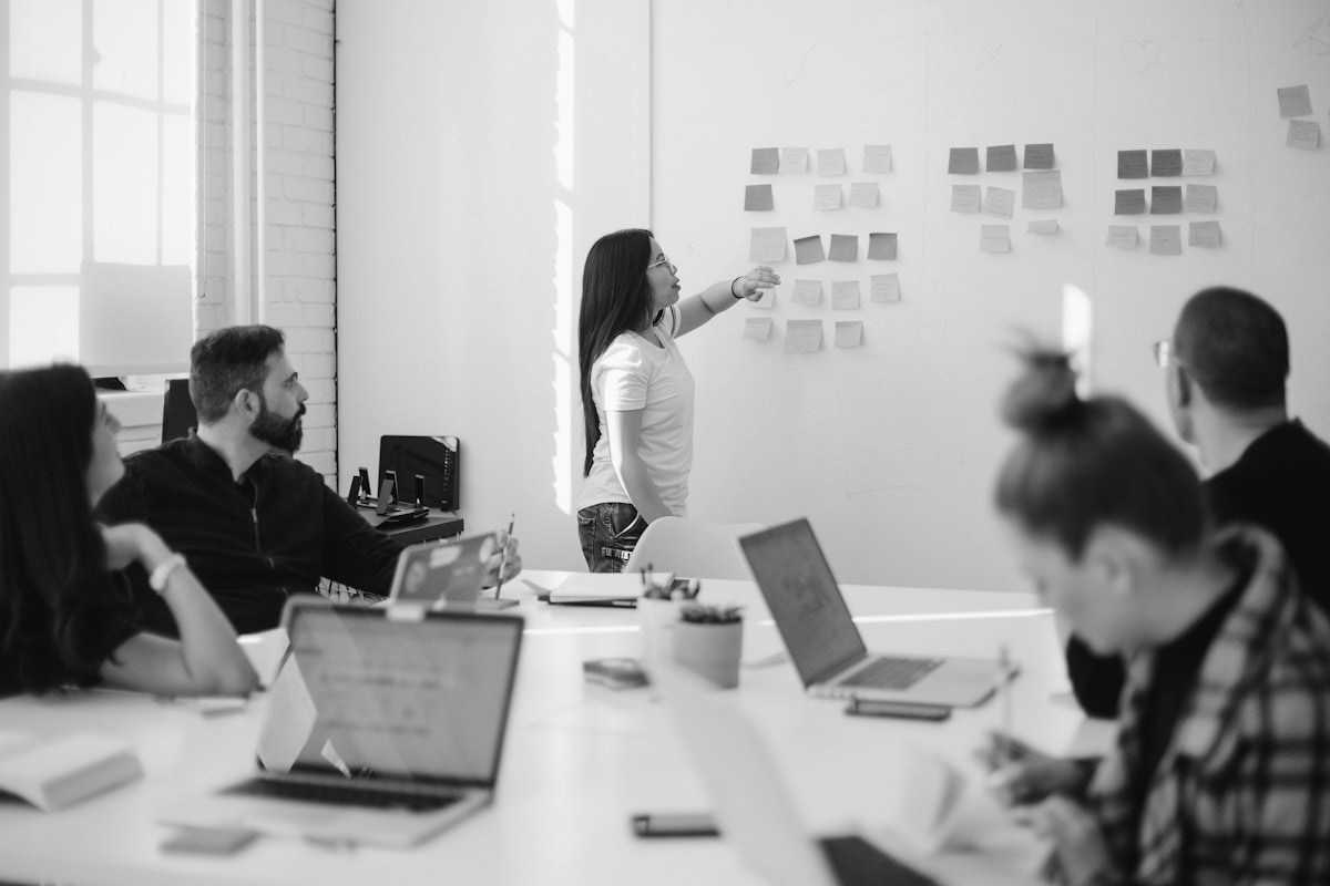 Business consulting strategy session with a client