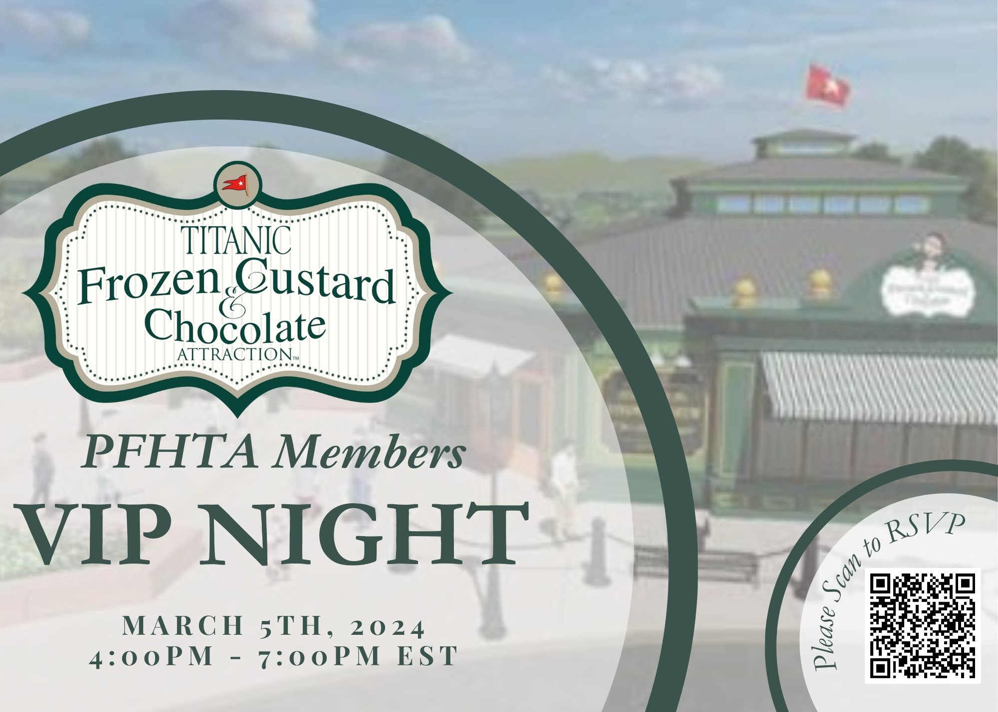 Titanic Frozen Custard Chocolate PFHTA Members VIP Night