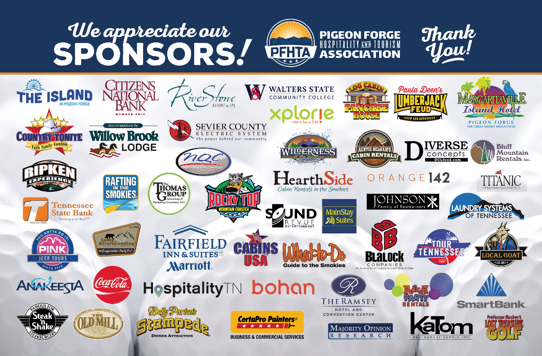 2021 Golf Tournament Sponsors Banner