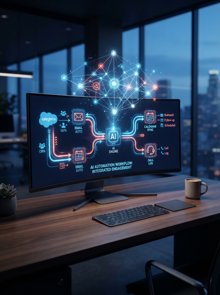 Business automation systems dashboard showing CRM, pipelines, and workflow analytics