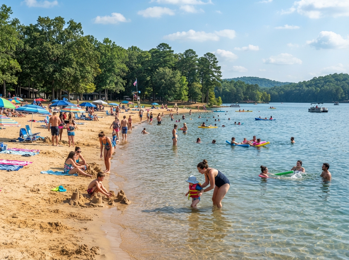 Swimming at the Park Beach