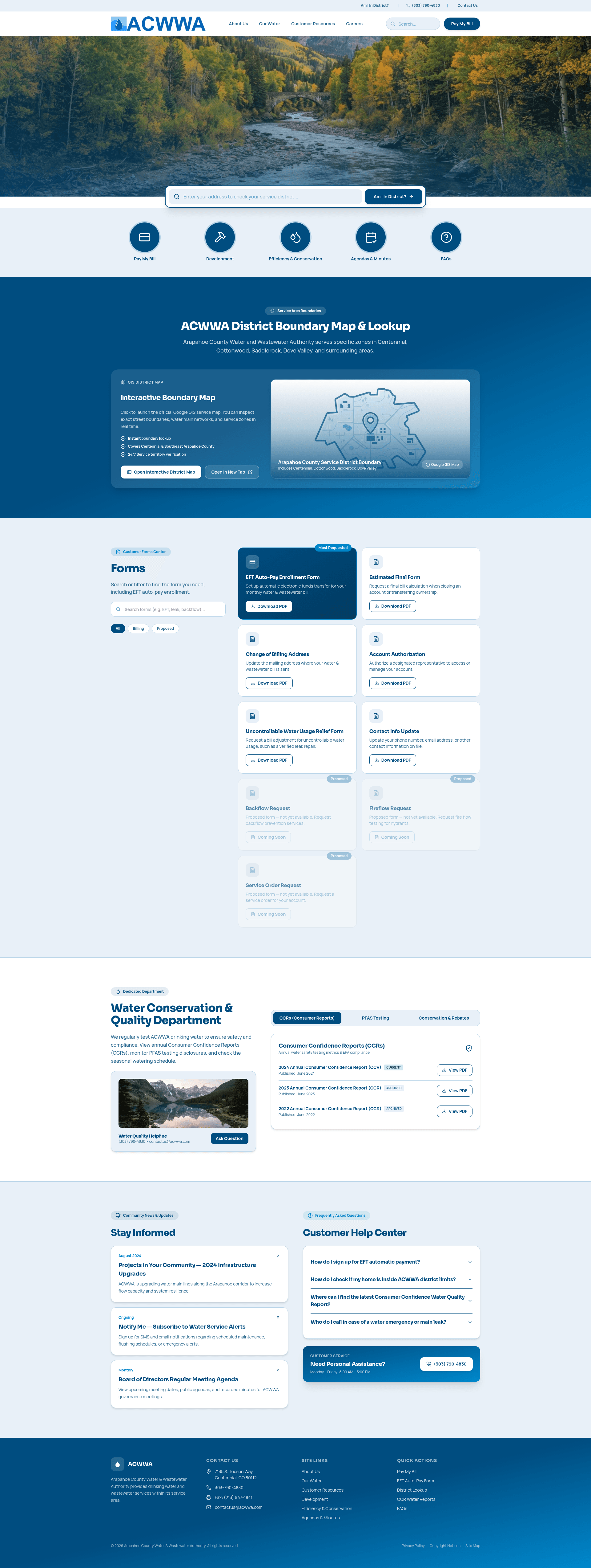 ACWWA Website Redesign Proof of Concept