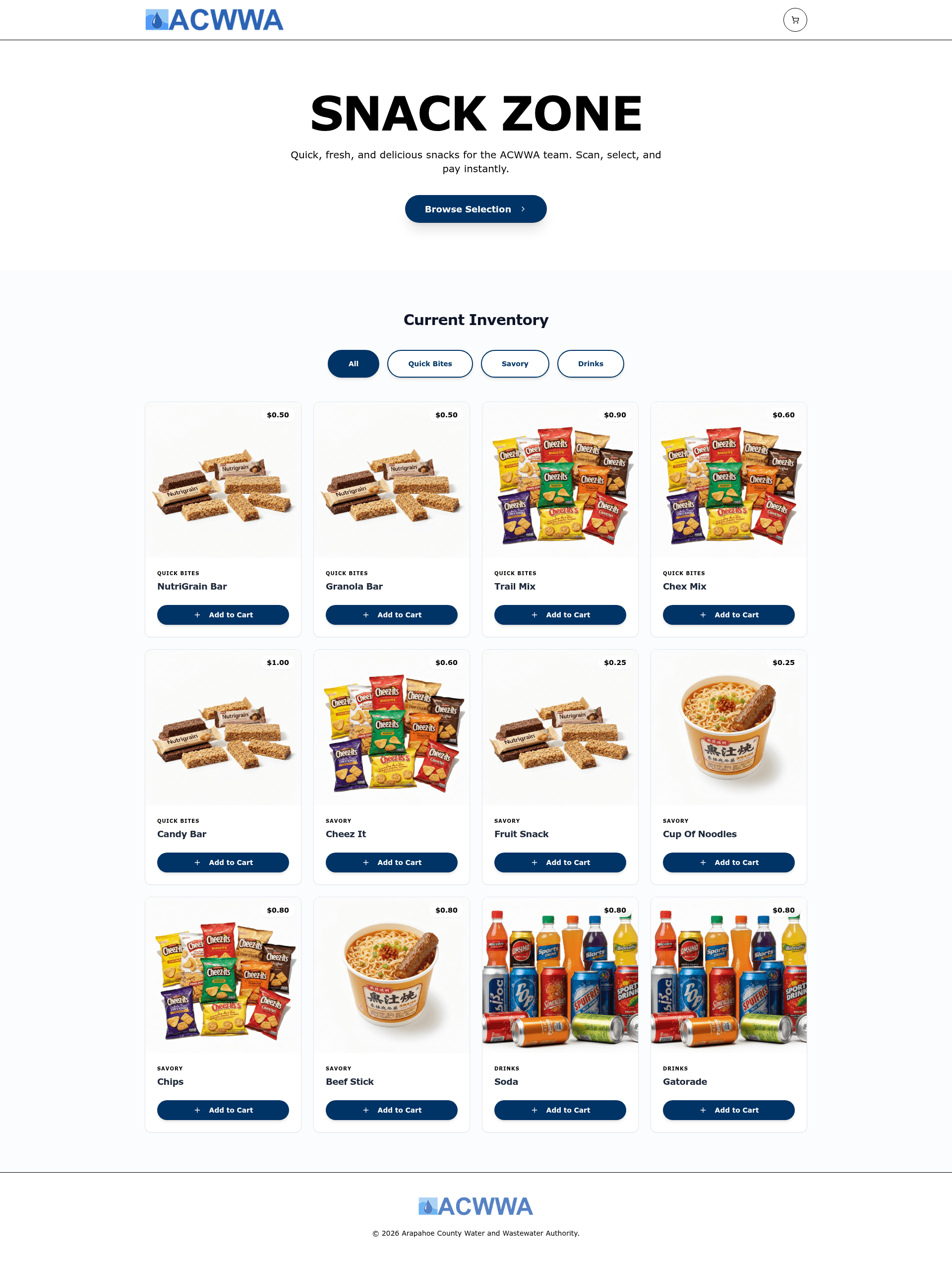 ACWWA Snack Shop