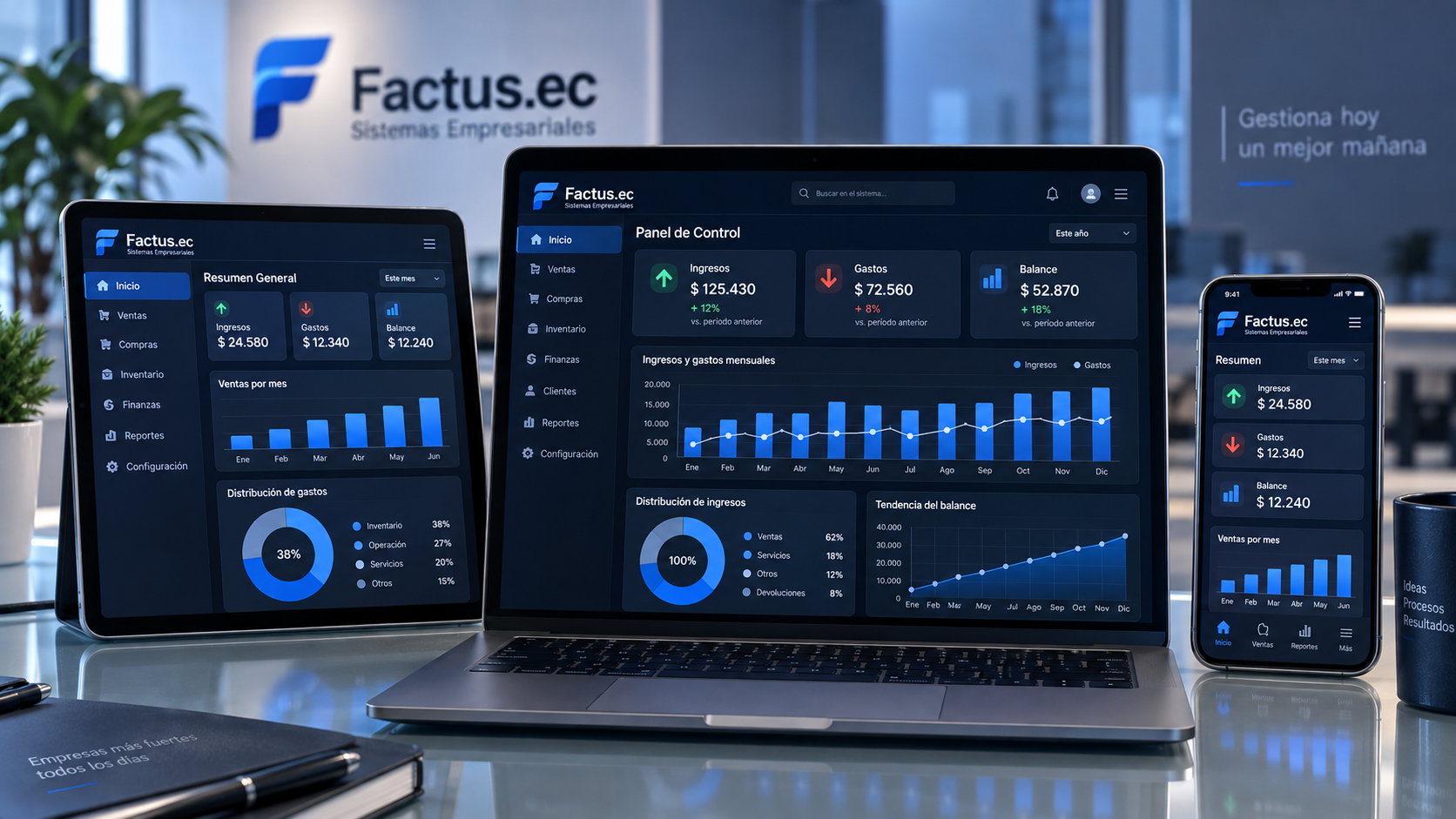 Factus.ec — Panel de Control y Dashboard General