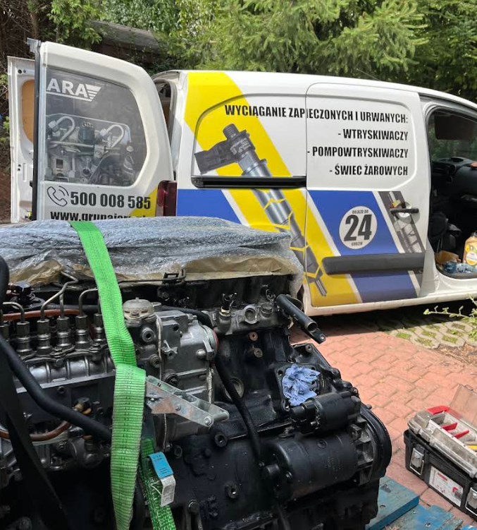 Grupa Jara - wyciąganie świec żarowych z dojazdem, urwane i zapieczone świece żarowe