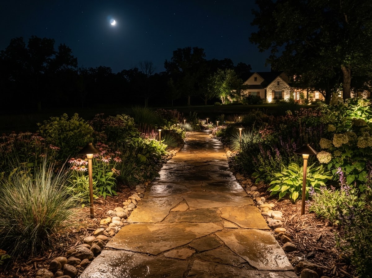 Low-Voltage Landscape Lighting project in Lenexa KS