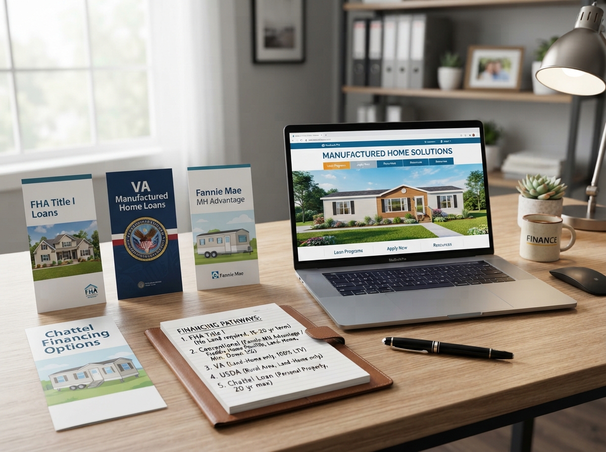 Manufactured home loan program types and financing options