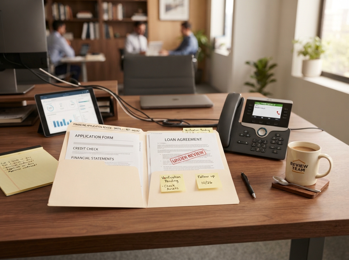 Manufactured home financing application review process
