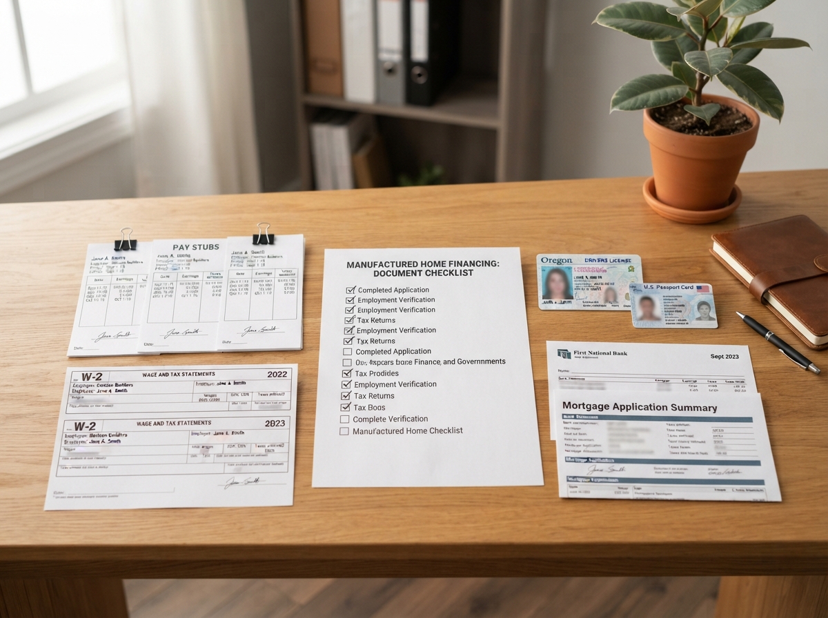 Documents needed for manufactured home financing