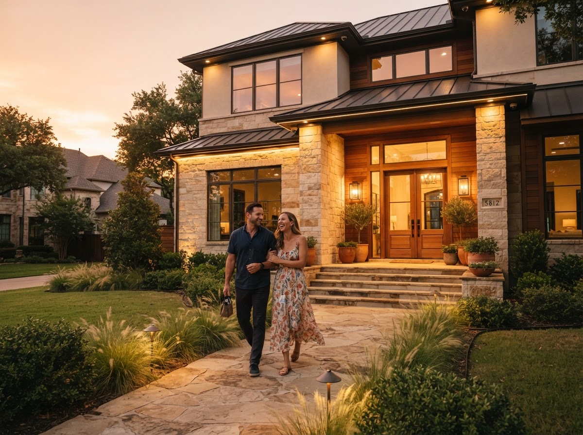 Homeowner and technology integrator reviewing plans at a residential project