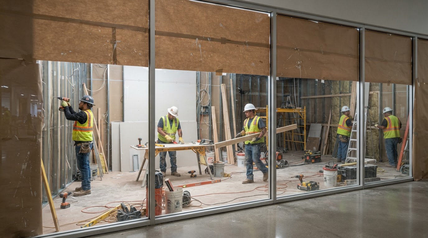 Renovation and Build-Out Crews in downtown Macon
