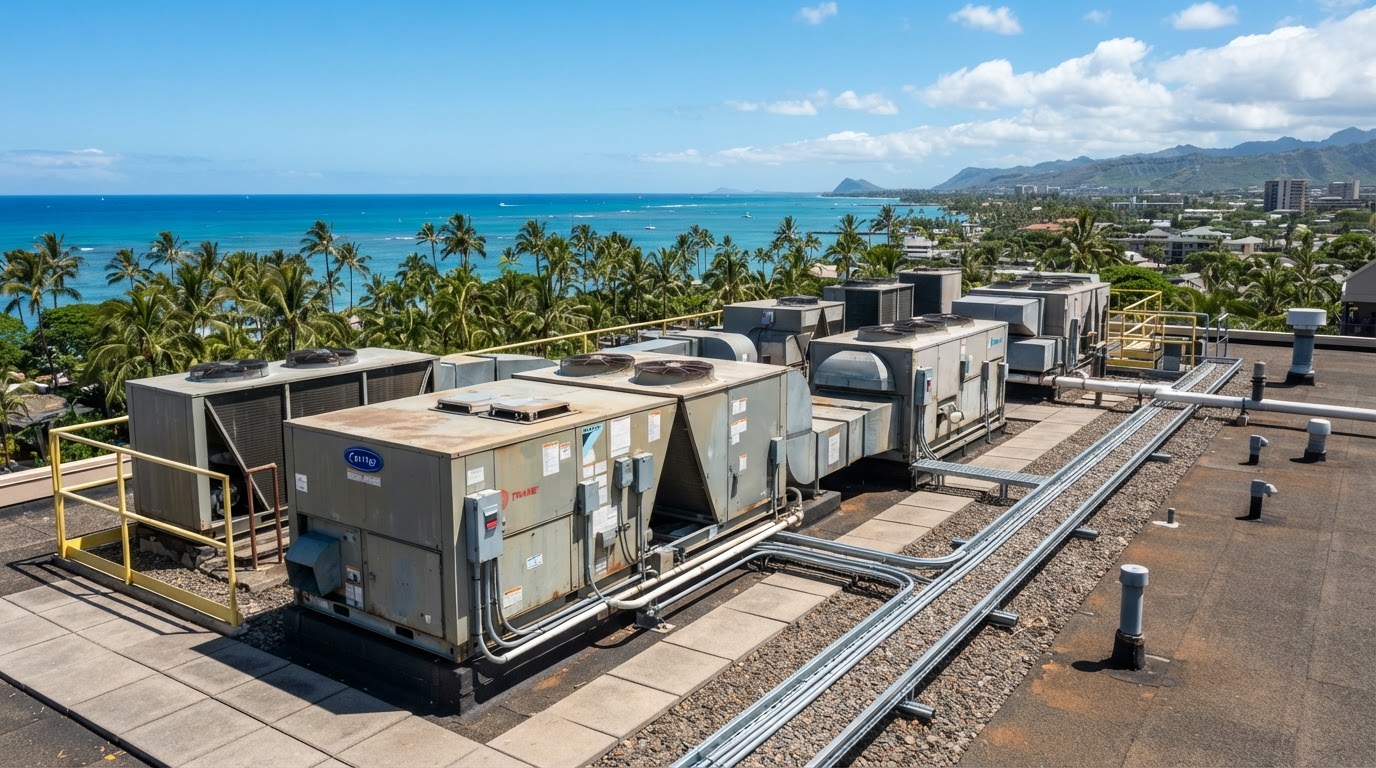 Commercial HVAC maintenance on Oahu