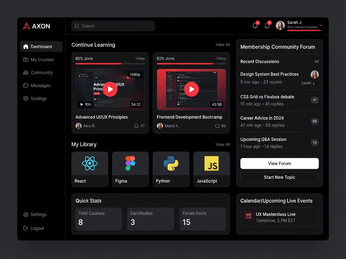 Courses, Memberships & Communities