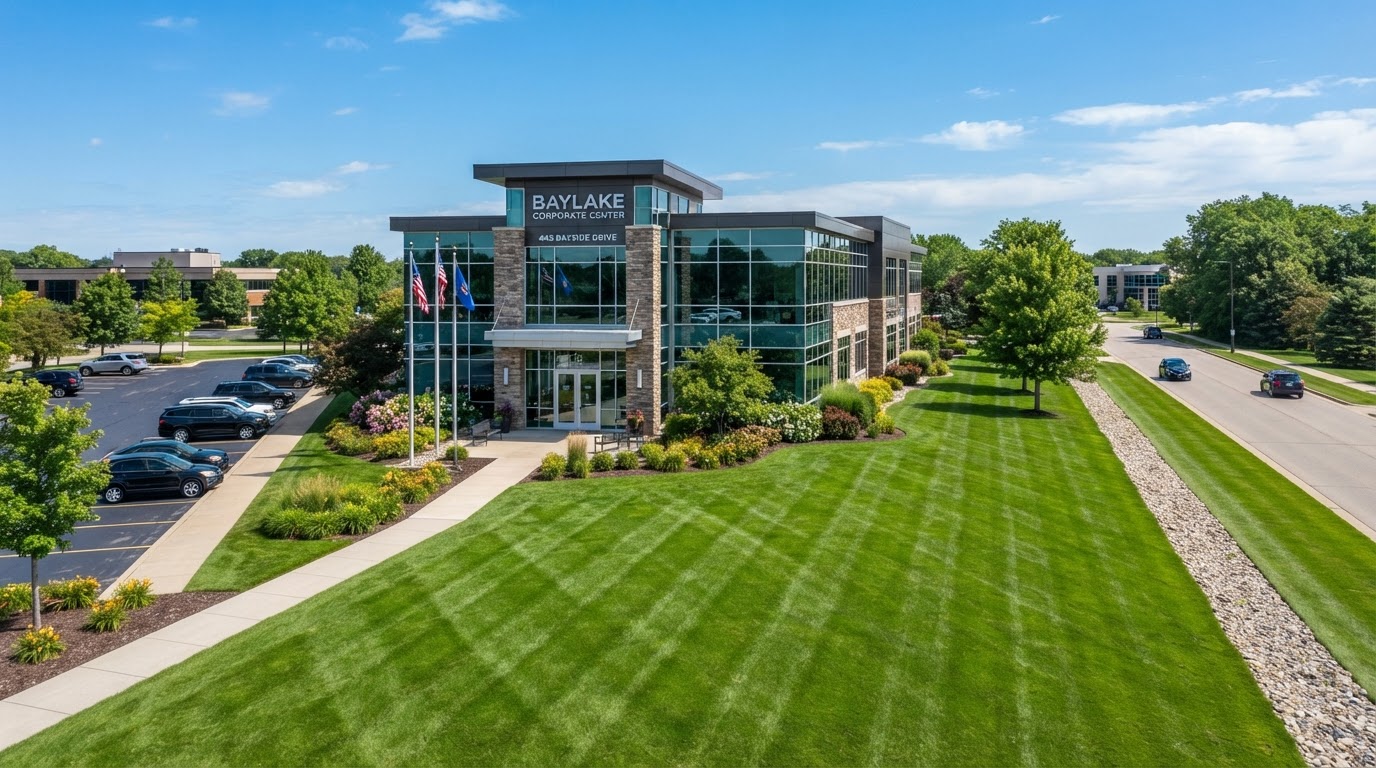 Professionally maintained commercial property exterior
