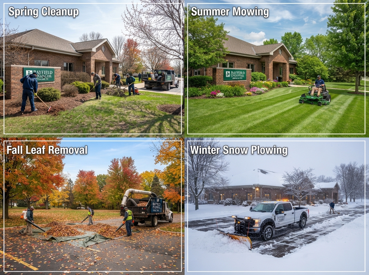 Seasonal property maintenance in Northeast Wisconsin across all four seasons