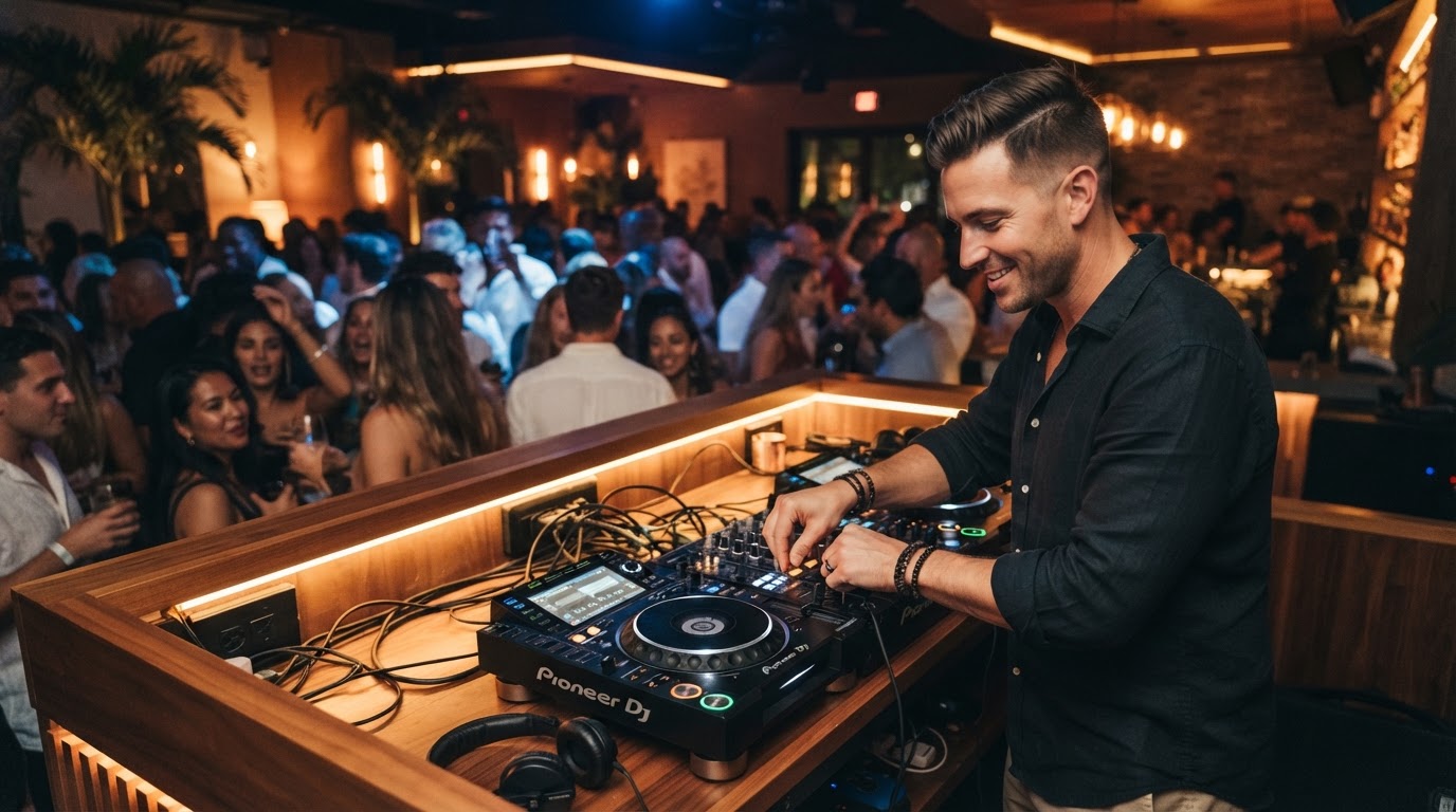 DJ performing at a nightlife venue in Southwest Florida