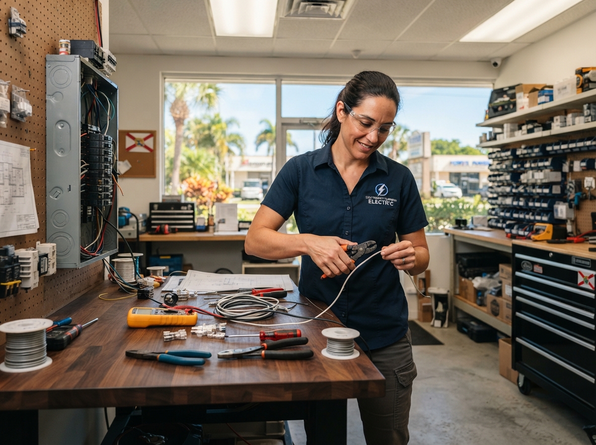Local service professional at work in a Southwest Florida business setting