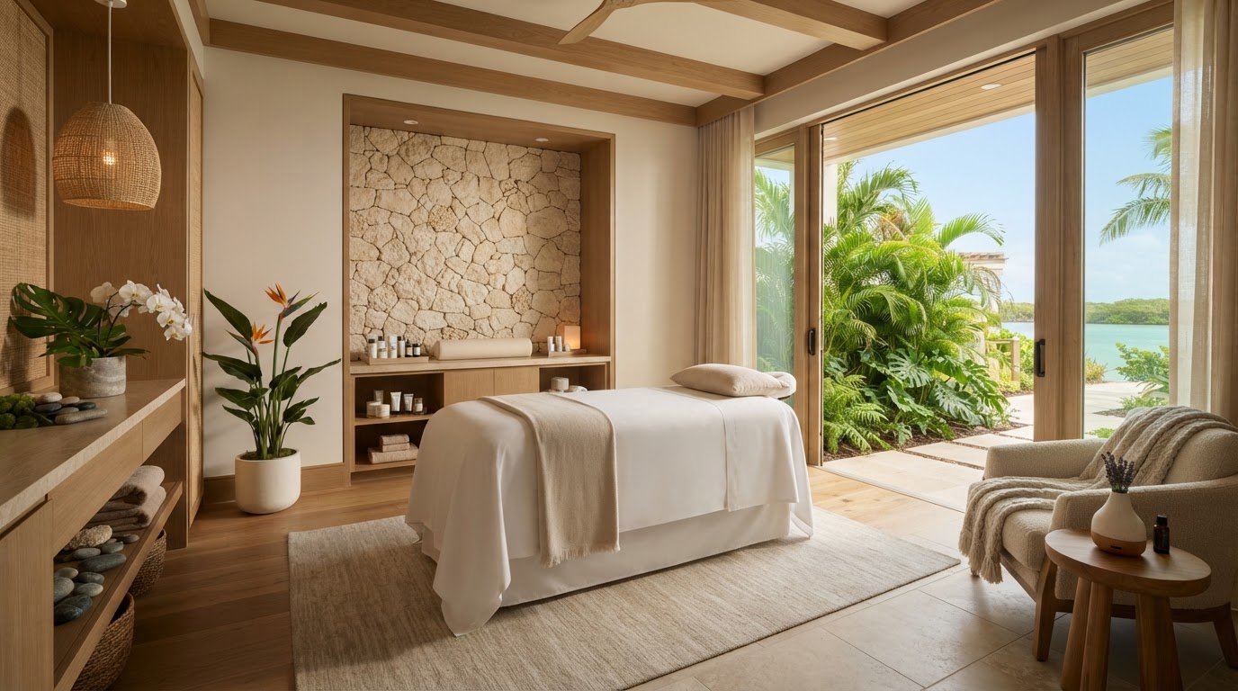 Serene health, wellness and beauty spa interior in Southwest Florida