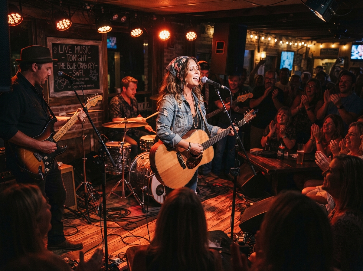 Local musician performing live at a Southwest Florida venue