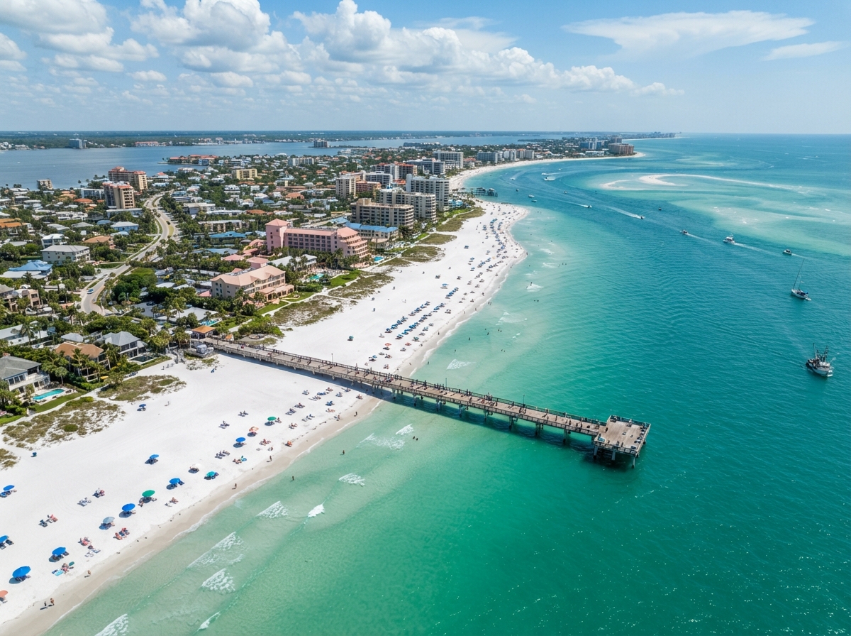 Aerial view of Fort Myers Beach Florida