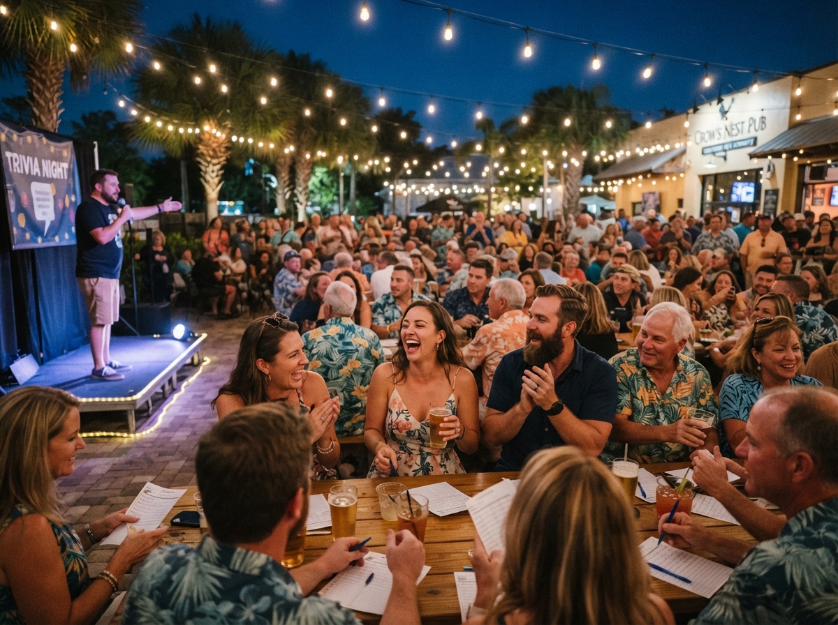 Crowd enjoying a live local event in Southwest Florida