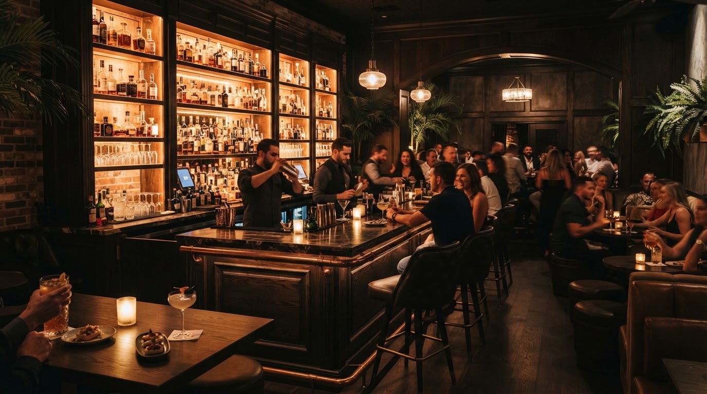 Upscale cocktail lounge and nightlife scene in Southwest Florida