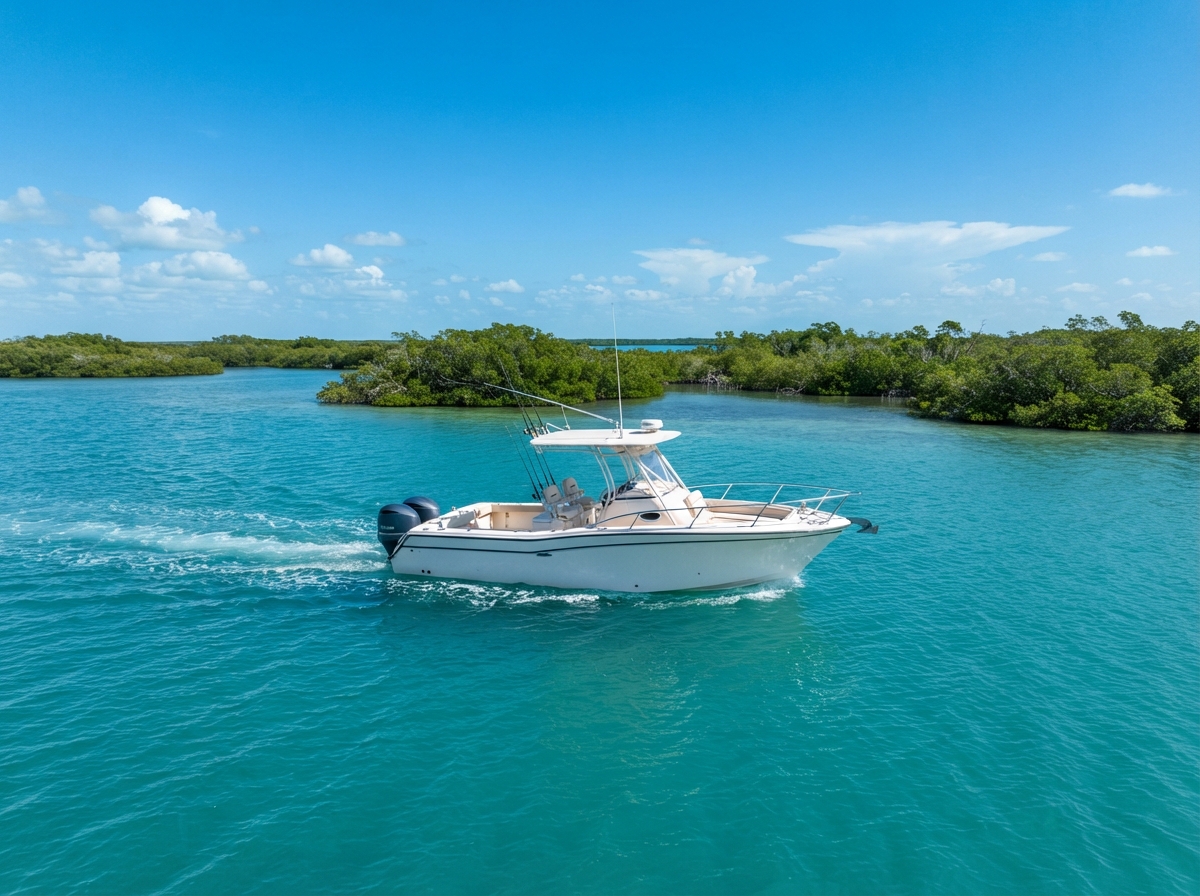 Boat charter cruising on Southwest Florida Gulf waters