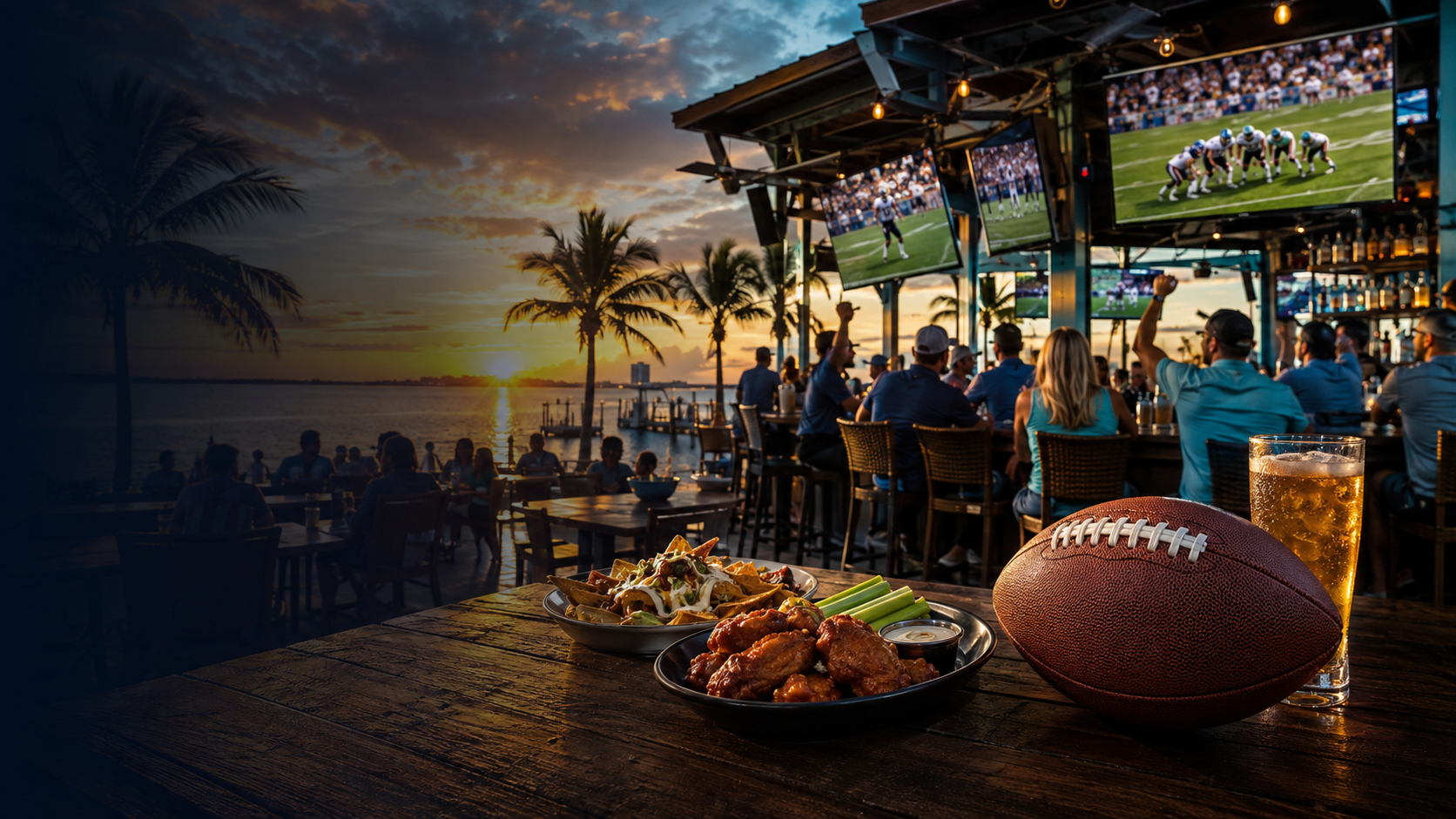 Southwest Florida sports bar and restaurant atmosphere