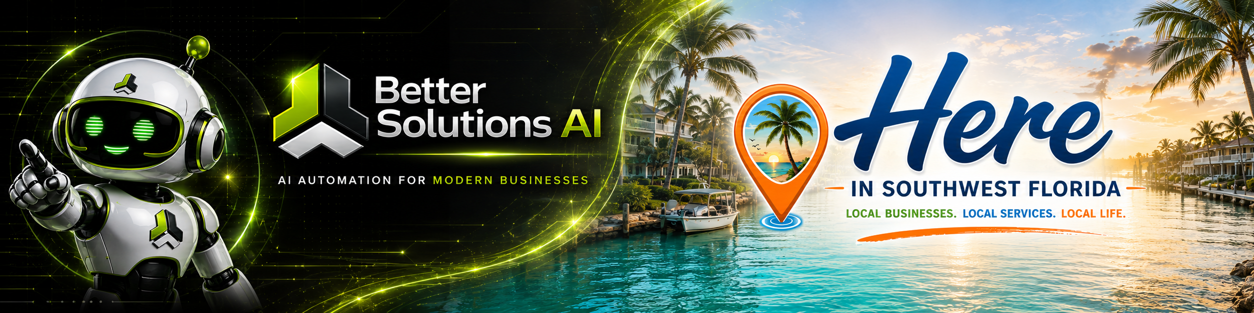 Here in SWFL and Better Solutions AI partnership — AI automation for local Southwest Florida businesses
