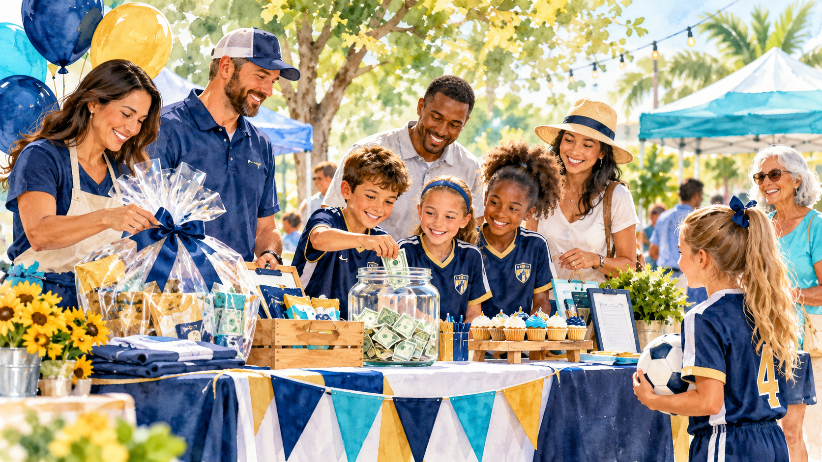 Southwest Florida community youth sports fundraiser, volunteers, families, and local supporters