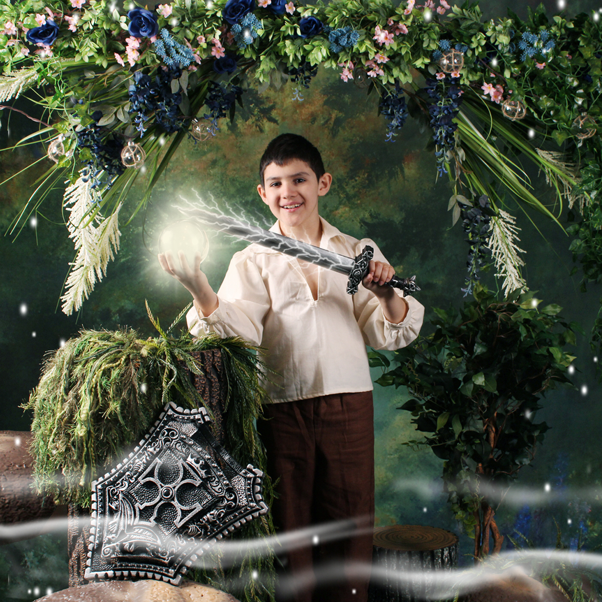 Mother and child in an enchanted fairytale portrait by Magical Portraits Studio