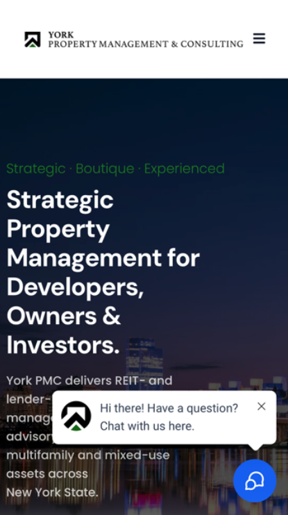 York Property Management Company (York PMC) mobile view