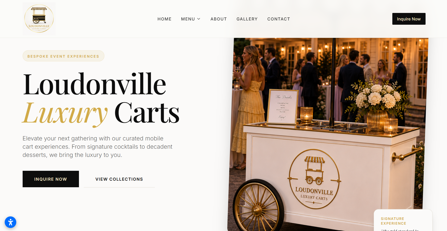 Loudonville Luxury Carts desktop view