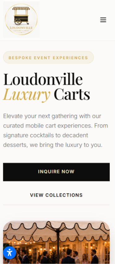 Loudonville Luxury Carts mobile view