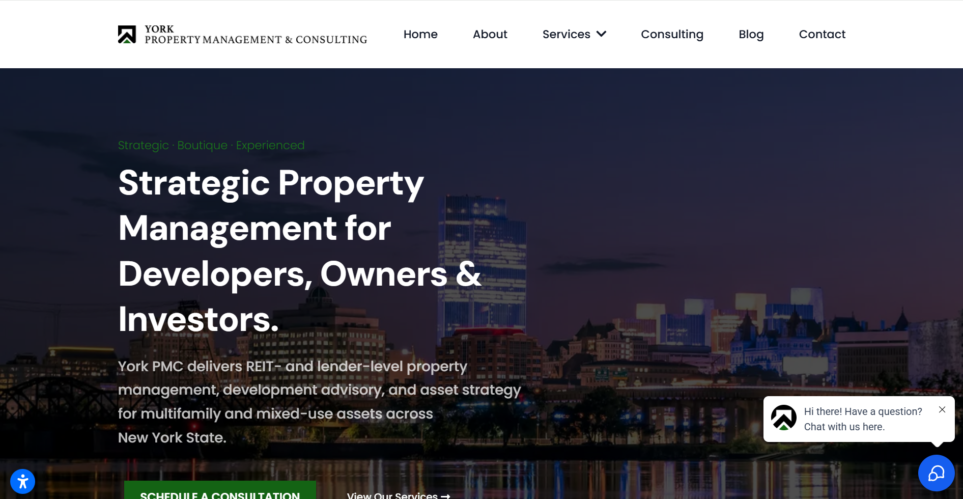 York Property Management Company (York PMC) desktop view