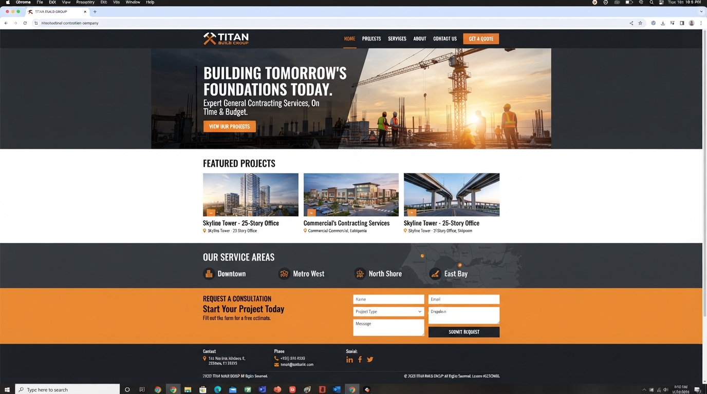 Apex Construction Co. — Construction & Trades website design by PDAC Media