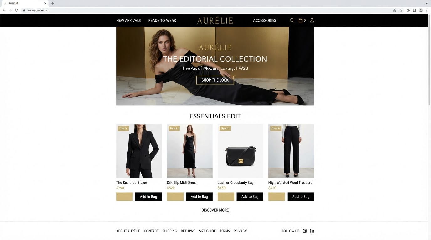 Maison Noir — E-Commerce & Retail website design by PDAC Media